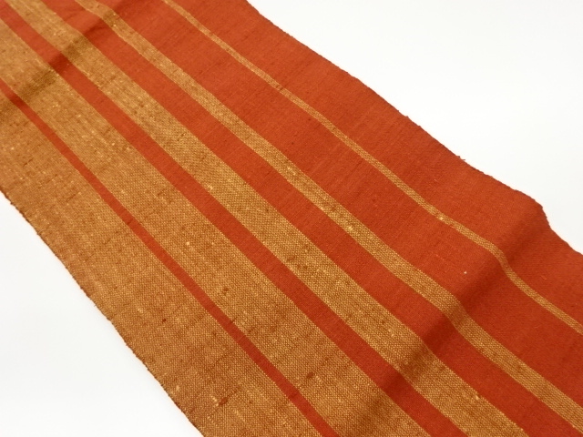 JAPANESE KIMONO / VINTAGE NAGOYA OBI / MAWATA TSUMUGI / WOVEN STRIPE